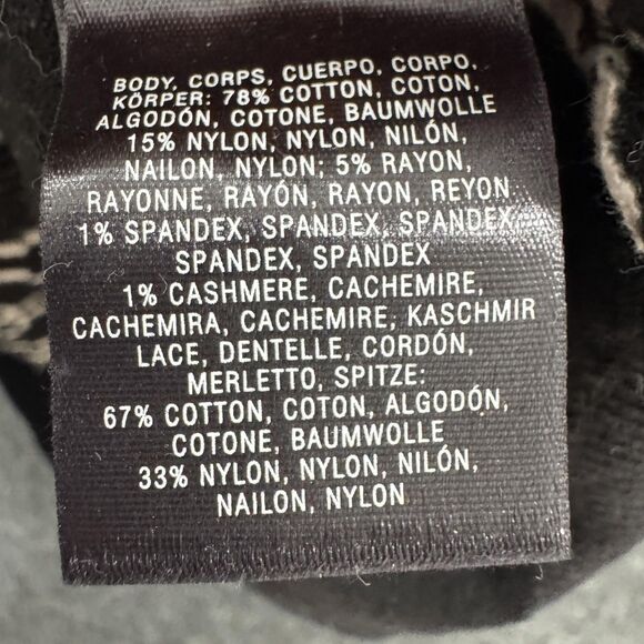 Anthropologie Knitted & Knotted Sweater Women's XL Black Cream Jacquard - Picture 8 of 10